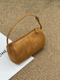 Retro Matte Cowhide Small Bag New Autumn And Winter Versatile Elegant Pencil Case Bag High-End Casual Genuine Leather Handbag