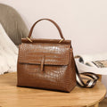 Genuine leather large capacity portable shoulder bag fashion crocodile  7387 tote crossbody