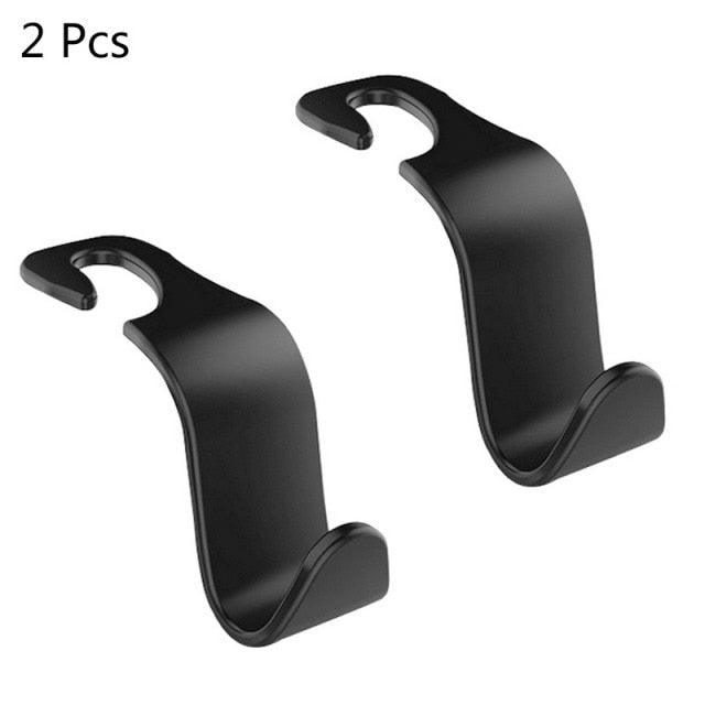 1/2pcs Universal Car Seat Back Hook Bag Hanger Car Accessories Interior Car Vehicle Headrest Hooks  Portable Holder Storage for Car Purse Cloth Decoration Durable Back Seat Hangers with Easy Install Design Portable Organizer Holder for Handbag Purse Cloth