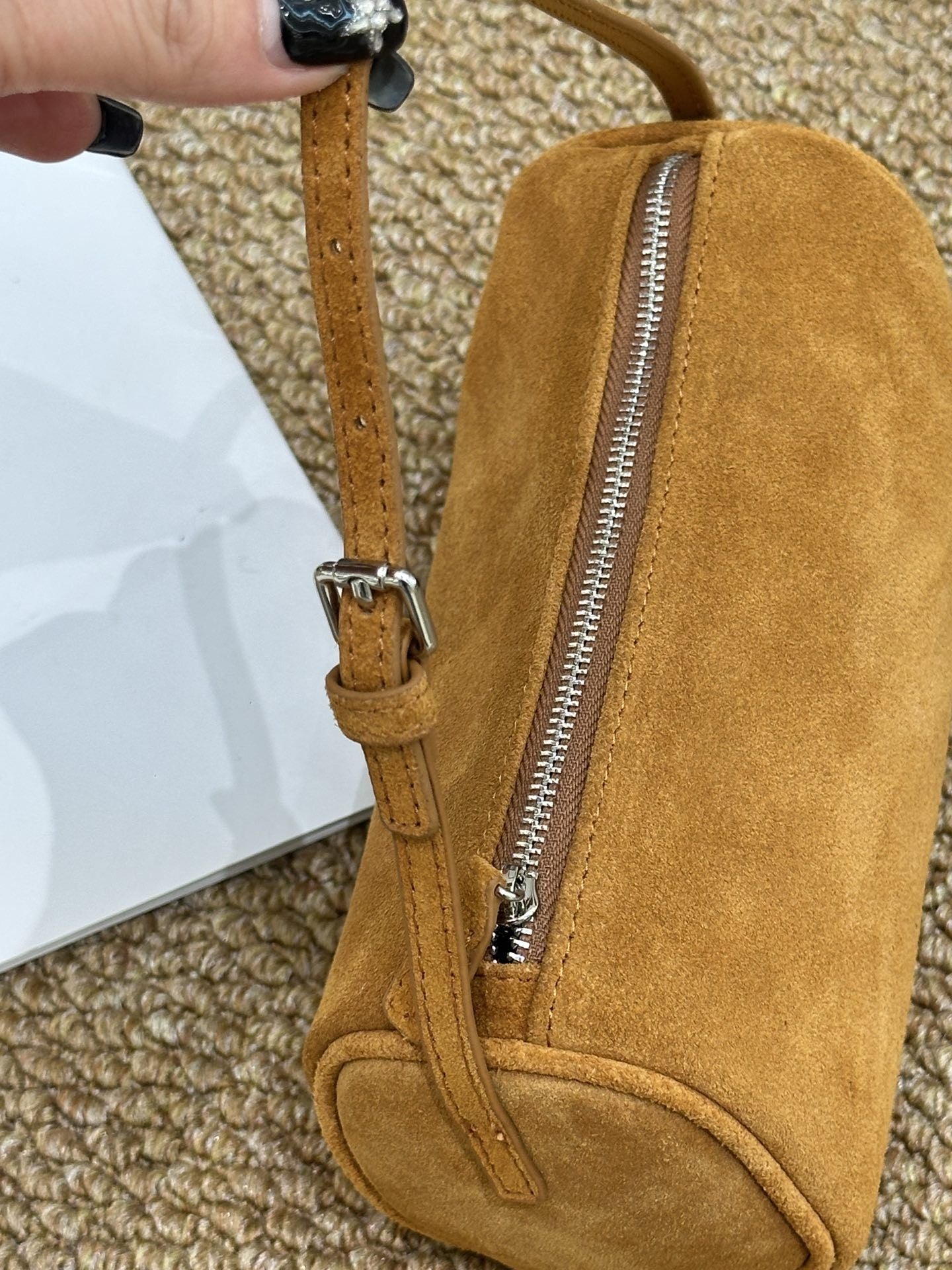 Retro Matte Cowhide Small Bag New Autumn And Winter Versatile Elegant Pencil Case Bag High-End Casual Genuine Leather Handbag
