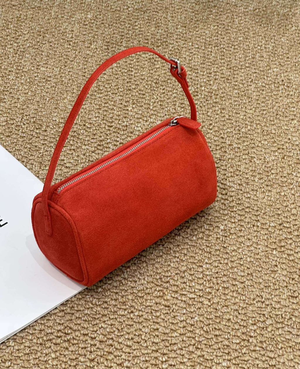 Retro Matte Cowhide Small Bag New Autumn And Winter Versatile Elegant Pencil Case Bag High-End Casual Genuine Leather Handbag