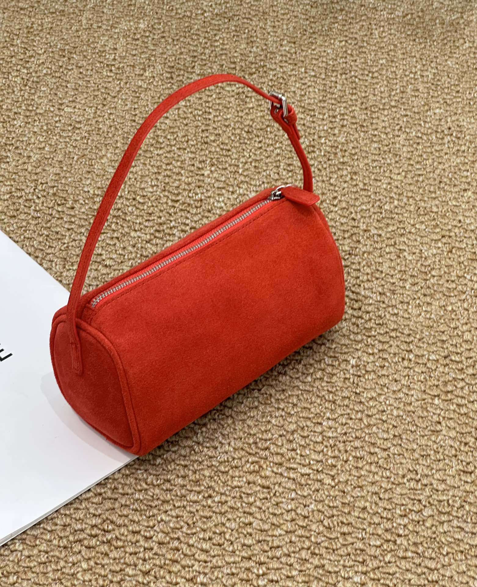 Retro Matte Cowhide Small Bag New Autumn And Winter Versatile Elegant Pencil Case Bag High-End Casual Genuine Leather Handbag