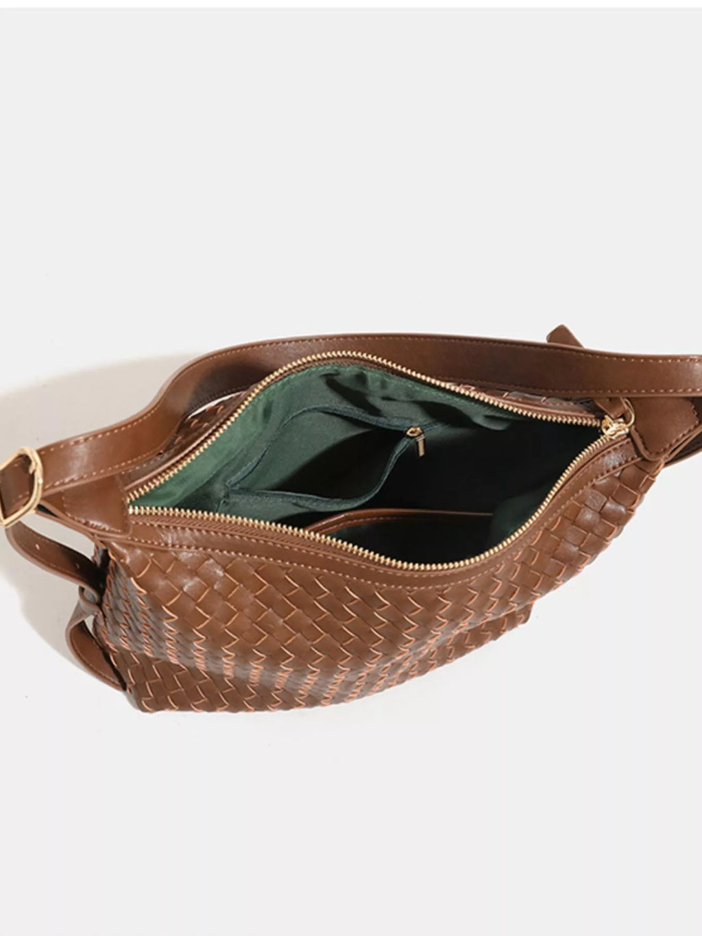 Woven PU Leather Shoulder Bag