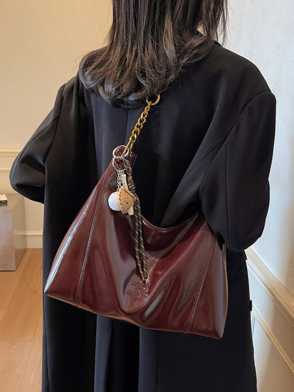 Leather Chain Shoulder Bag