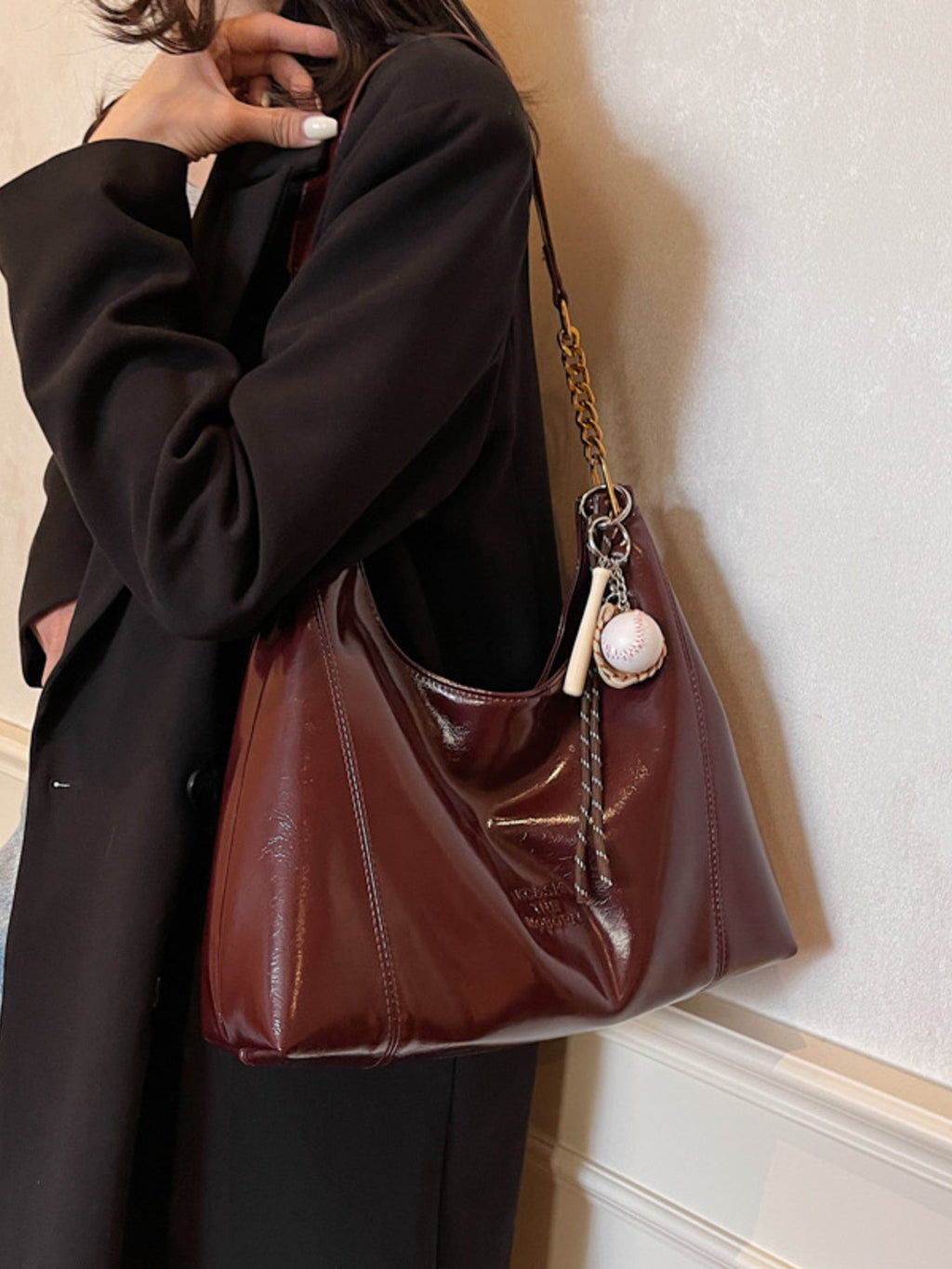 Leather Chain Shoulder Bag