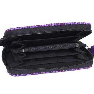 Diamond Upcycled Hmong Textile Cross-stitch Wallet - Thailand