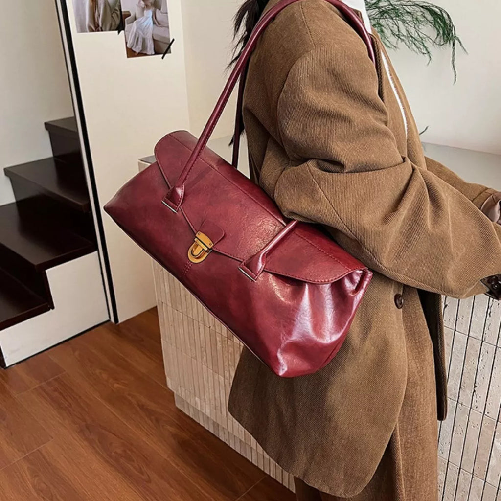 Vintage Style Leather Shoulder Bag
