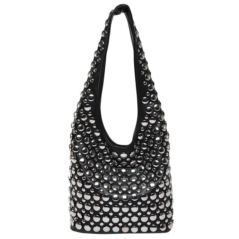 New Punk-style Studded Single-shoulder Bag