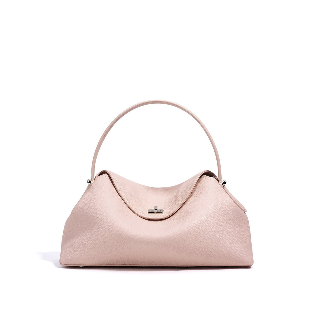 Genuine Leather Commuter Versatile Single-shoulder Women's Crossbody Bag, Simple, Large Capacity, Premium First-layer Cowhide Handbag