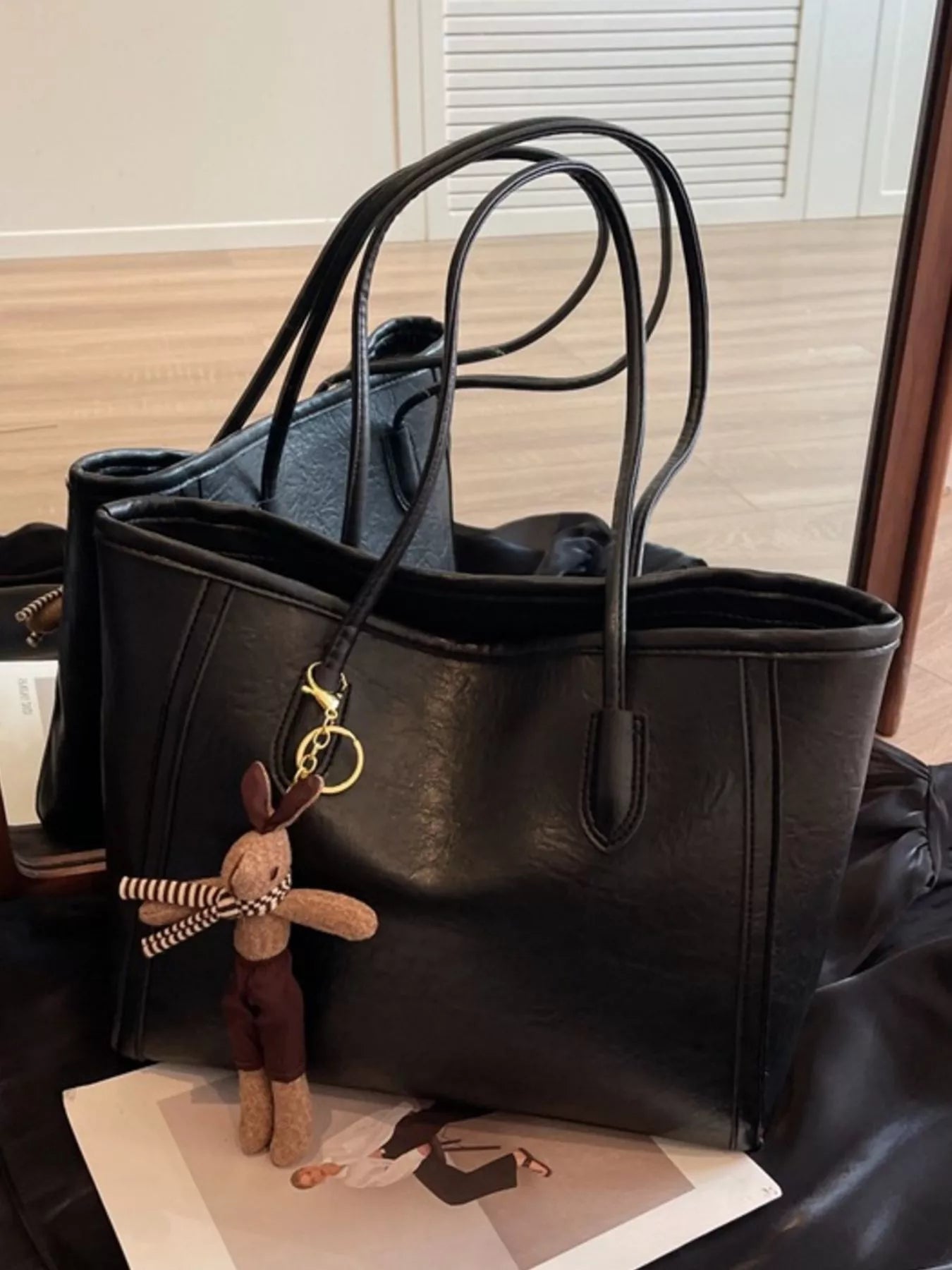 Leather Tote Shoulder Bag