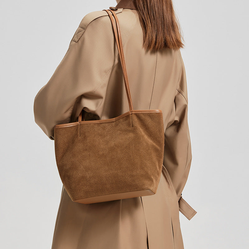 Tote Bag Womens Large-Capacity Genuine Leather Shoulder Bag