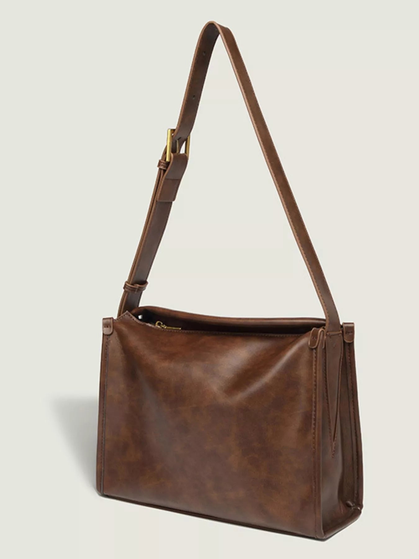 Vintage Style Leather Shoulder Bag