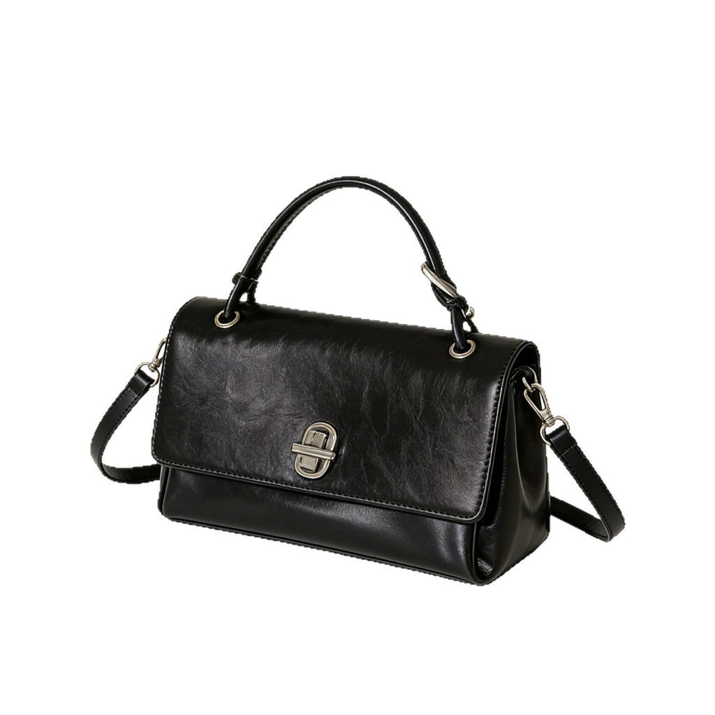 Custom Top-grain Leather Women's Bag With An Elegant, High-end Feel, Light Luxury Handbag, Simple And Stylish, Versatile Crossbody And Shoulder Bag