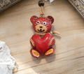 Cute Handmade Leather Bear Keychain