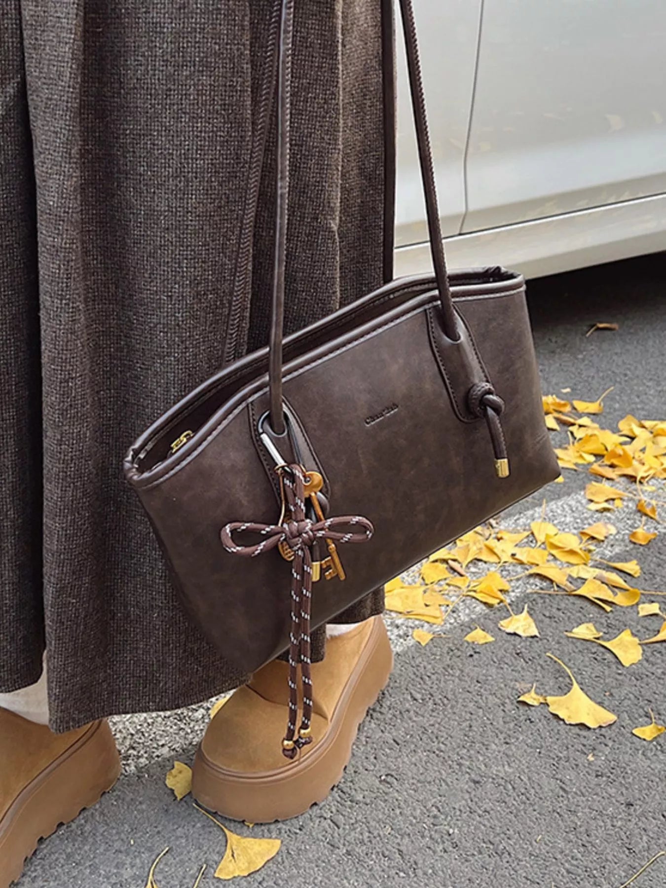 Vintage Style Leather Shoulder Bag