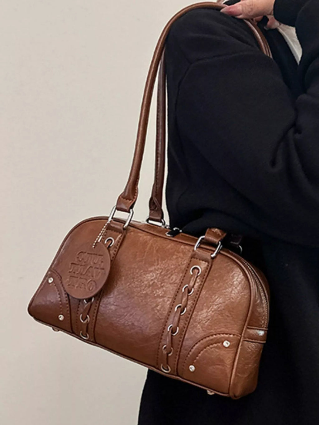 Vintage Style Leather Shoulder Bag