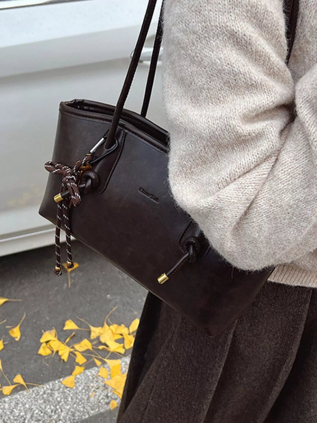 Vintage Style Leather Shoulder Bag