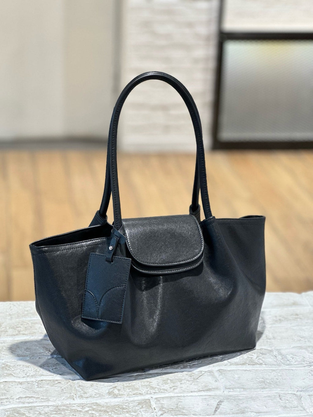 New Cross-Border Niche Design Genuine Leather Tote Bag, Versatile Vegetable-Tanned Leather High-End Shoulder Bag, Lazy Style Underarm Bag
