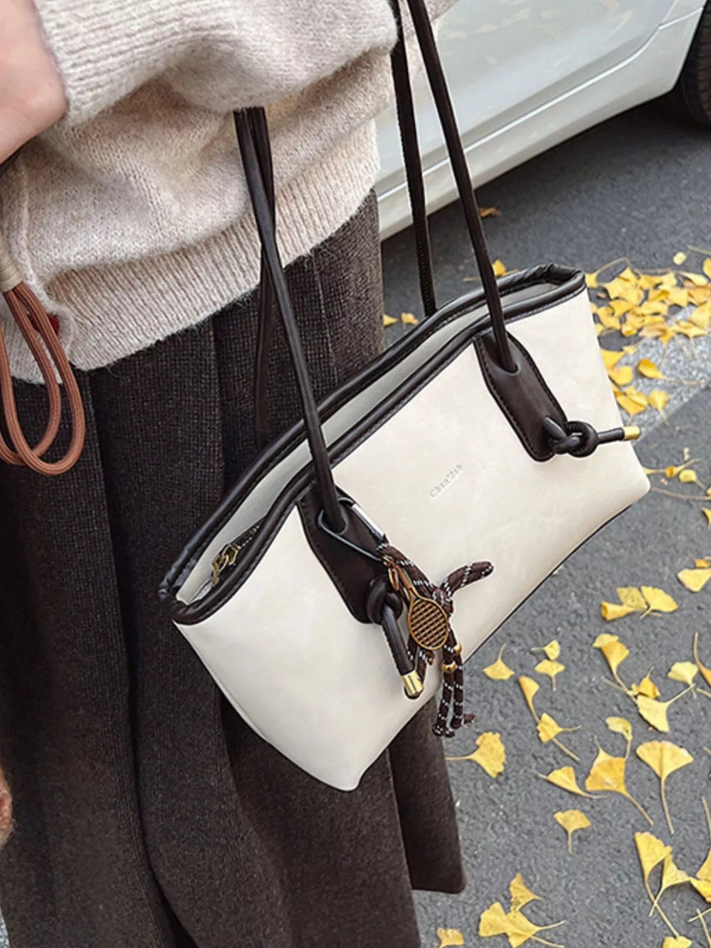 Vintage Style Leather Shoulder Bag