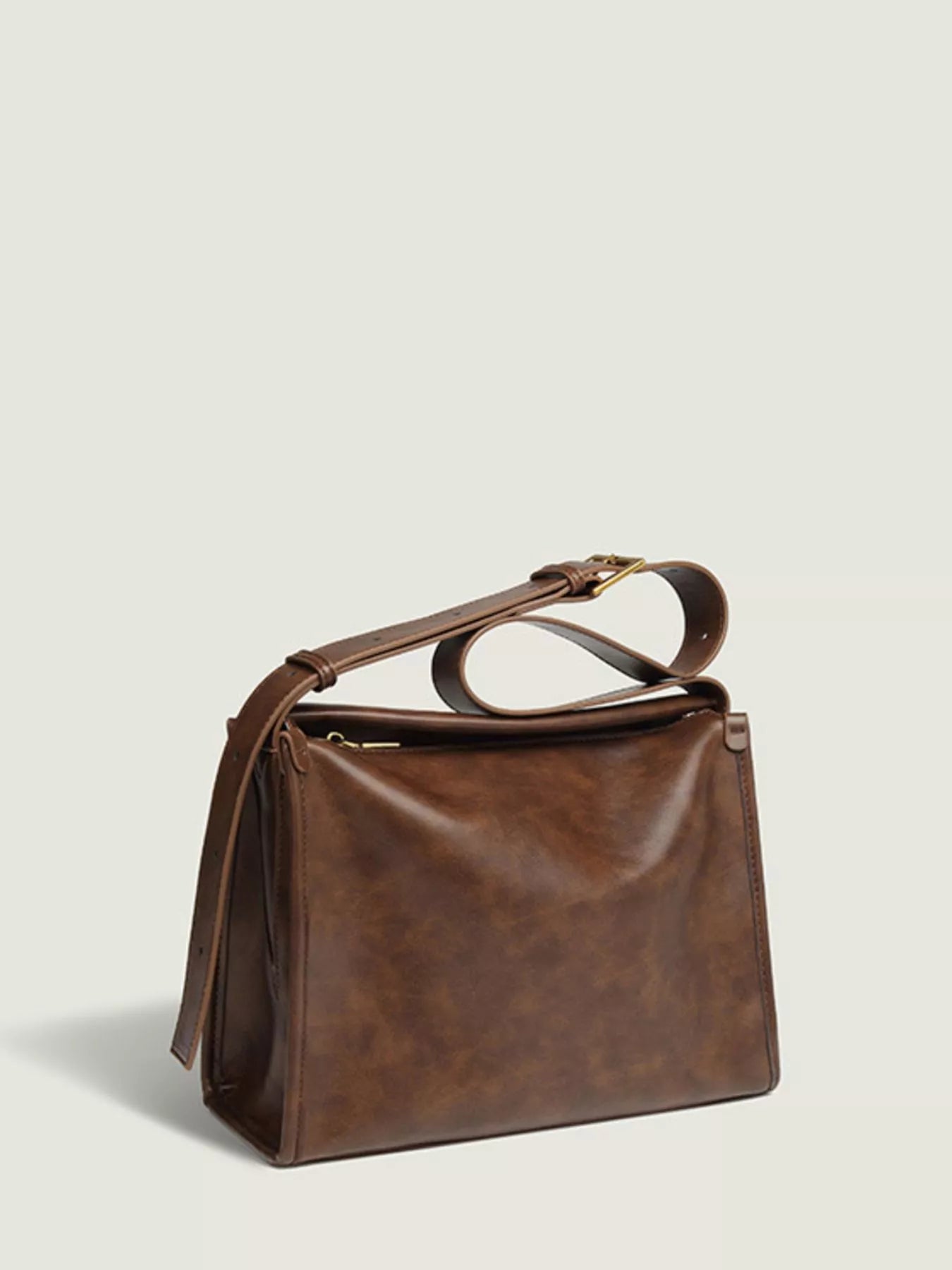 Vintage Style Leather Shoulder Bag