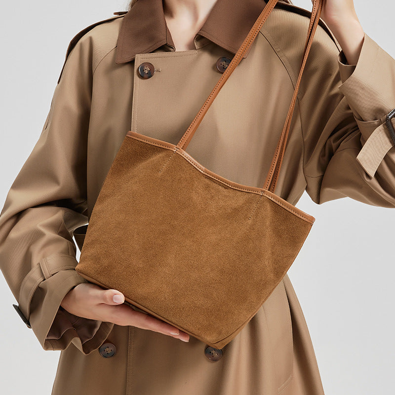 Tote Bag Womens Large-Capacity Genuine Leather Shoulder Bag