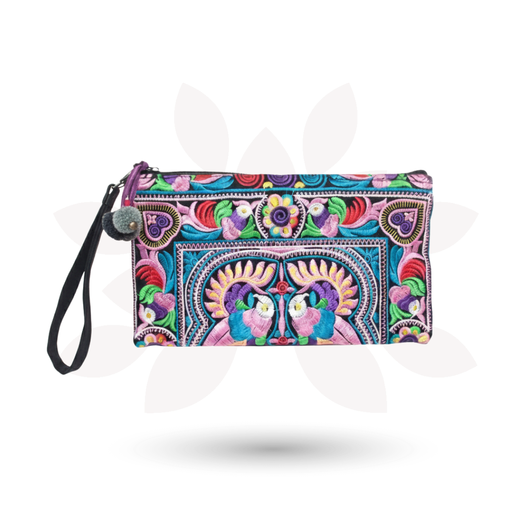 Prani Embroidered Hmong Wristlet - Thailand