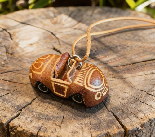 3D Car Leather Keychain