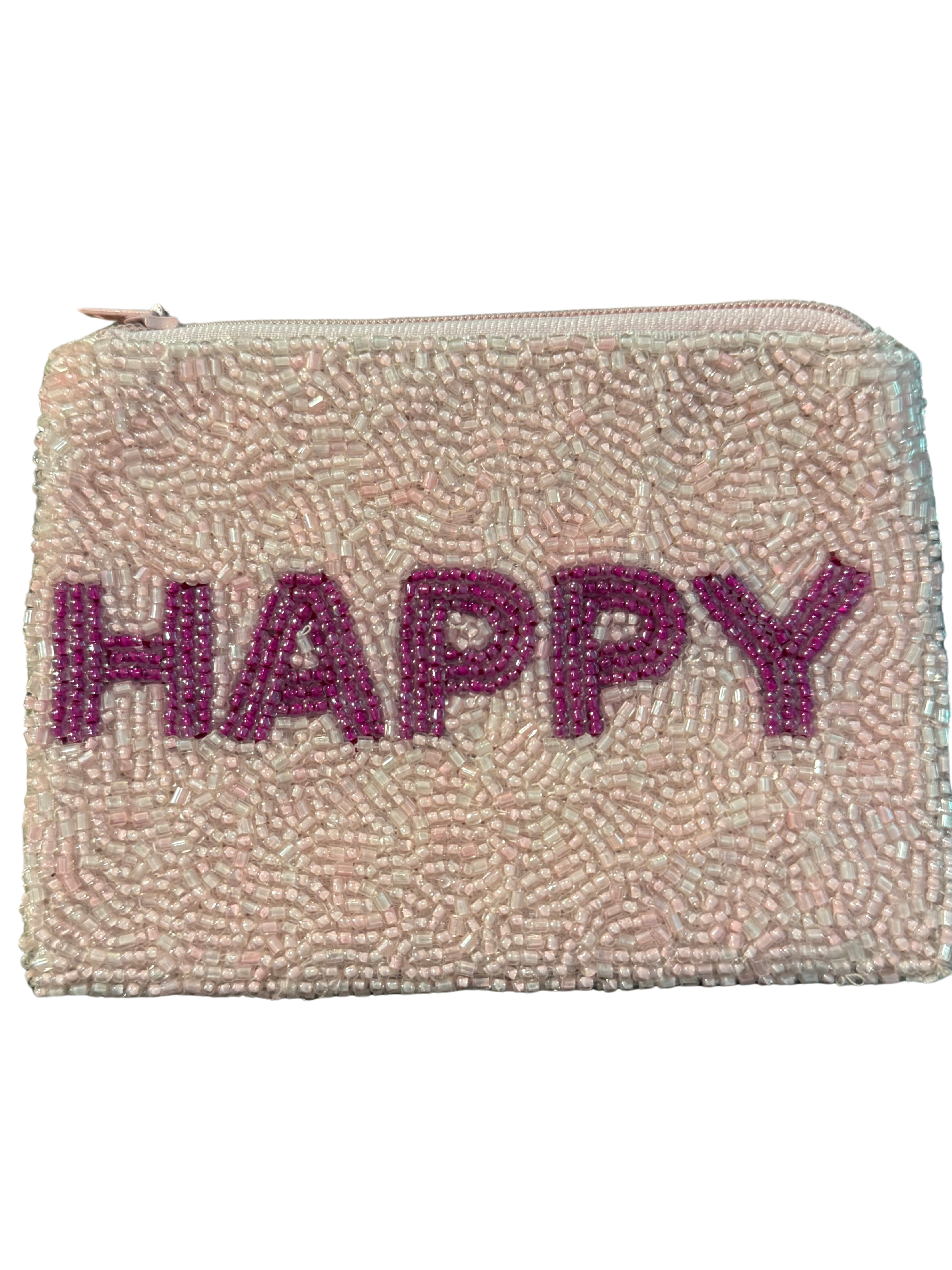Happy Beaded Coin Purse