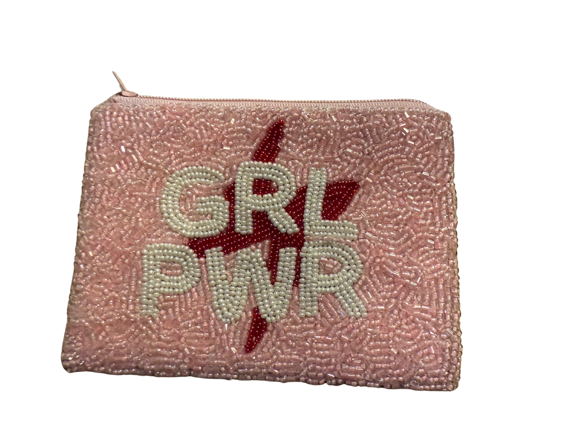 Girl Power Beaded Coin Purse