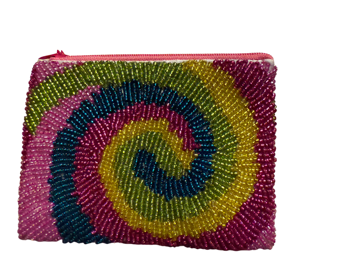 Twist & Shimmer Beaded Coin Purse