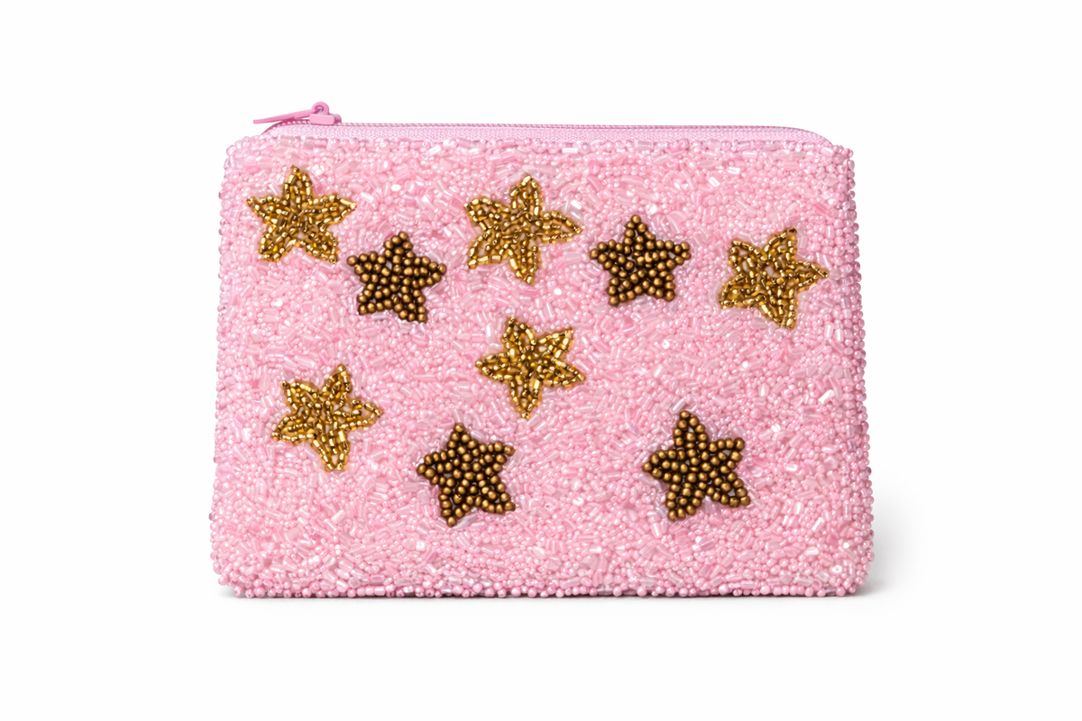 Starry Night Beaded Coin Bag