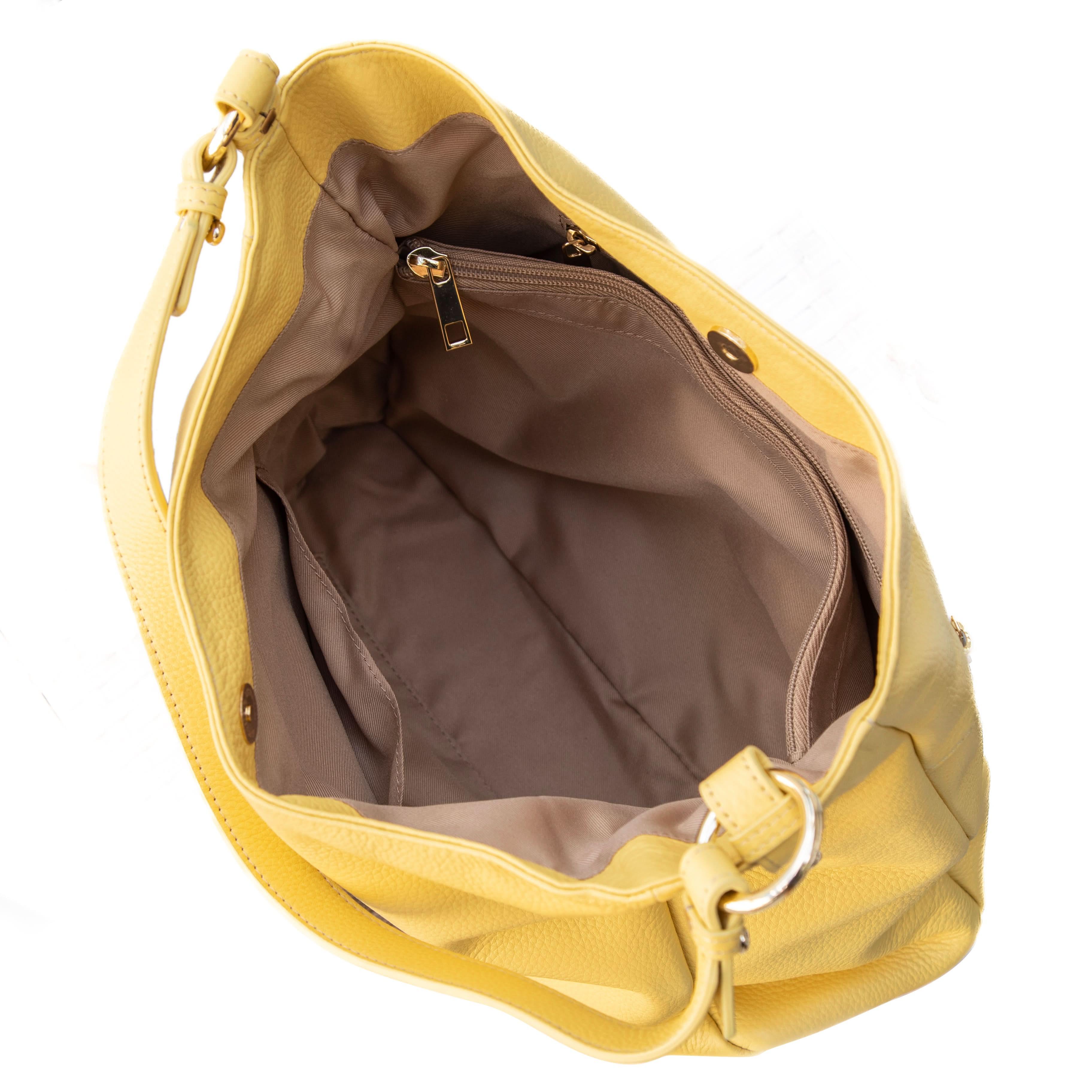 Sophia Full-Grain Leather Hobo Bag for Women – Shoulder & Crossbody Handbag