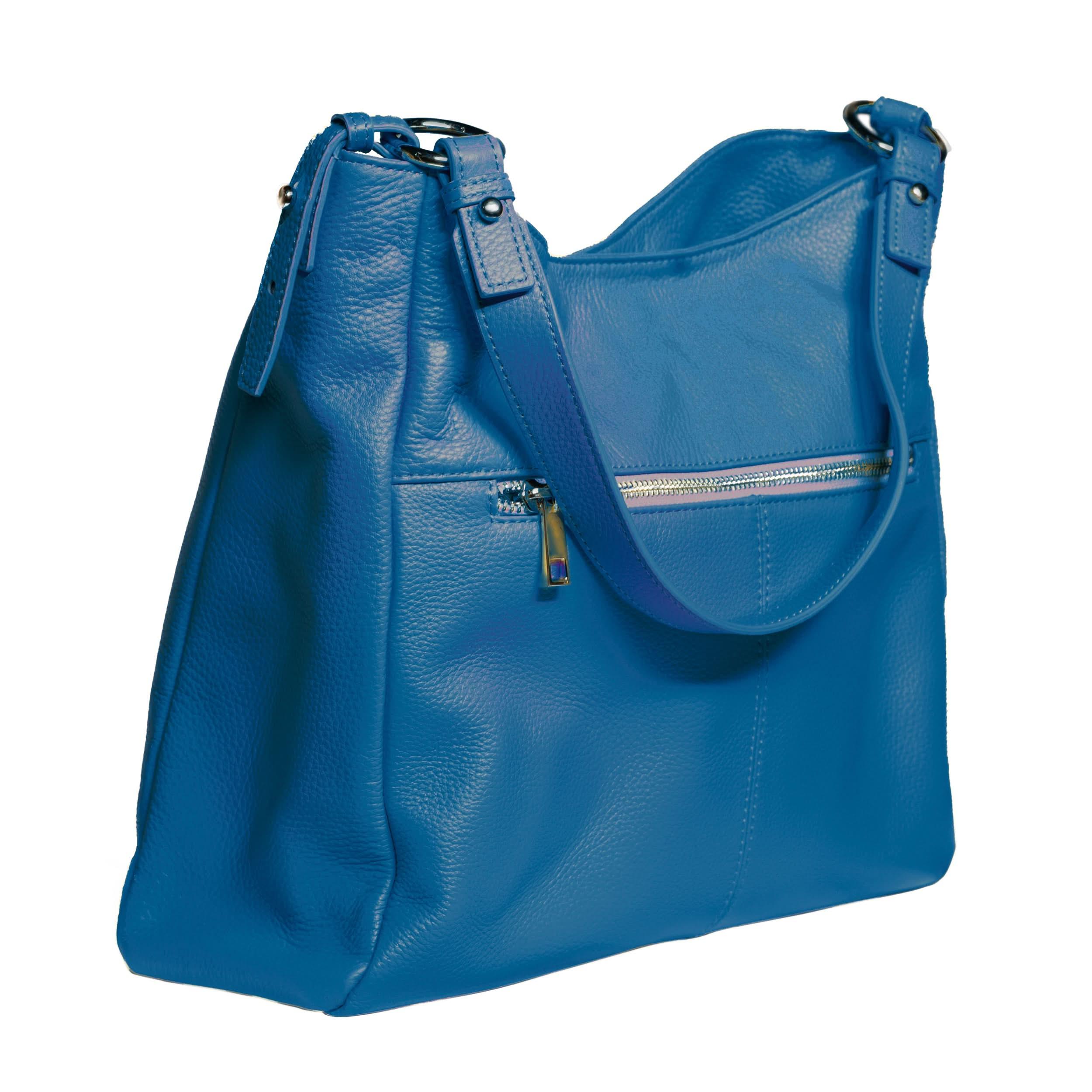 Sophia Full-Grain Leather Hobo Bag for Women – Shoulder & Crossbody Handbag