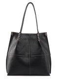 Tote Bag Large Capacity Simple Women Bag Stitching Shoulder Bag Stylish Good Texture Handbag