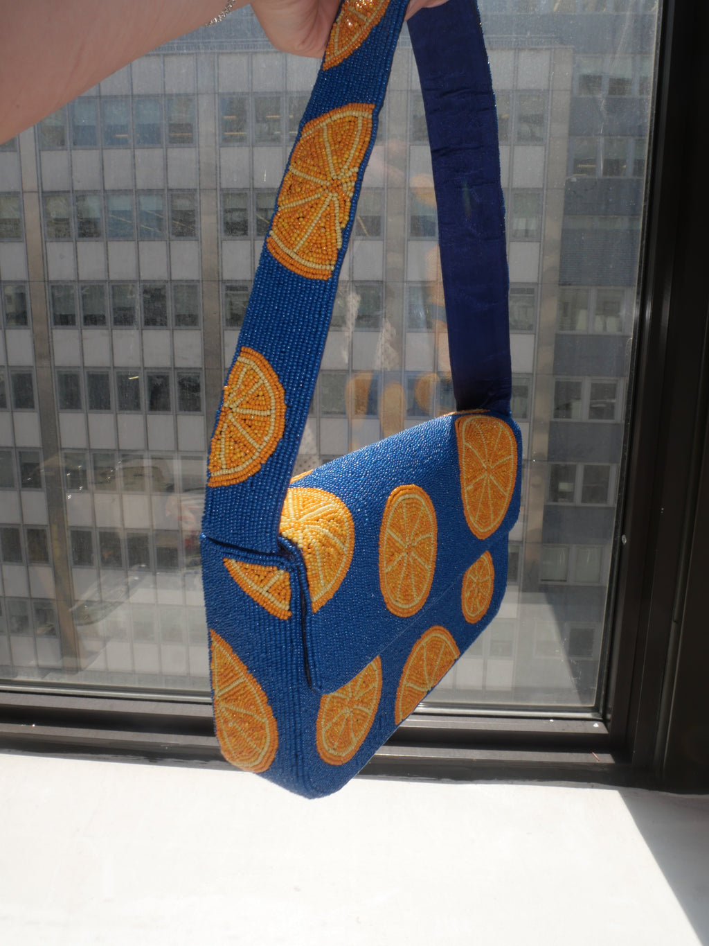 Beaded Aperol Inspired Shoulder Bag | Beaded Orange Summer Shoulder Purse