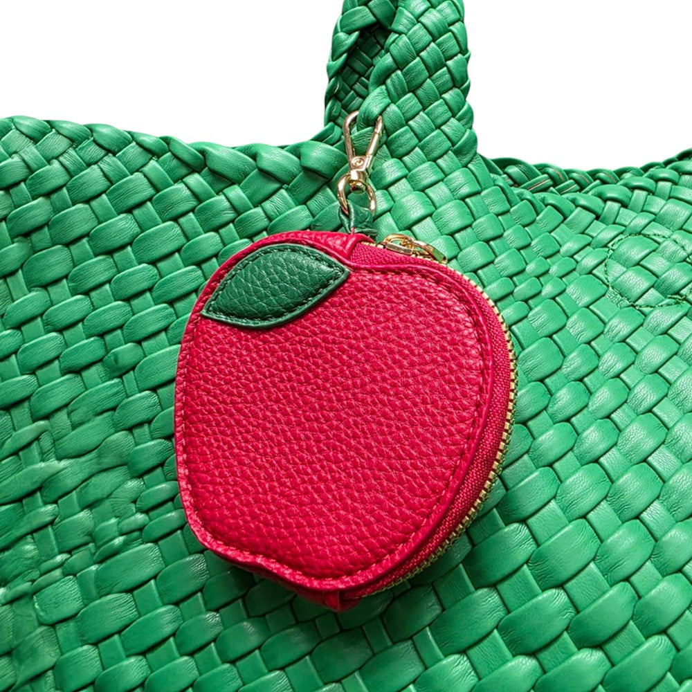 Faux Leather Apple Bag Charm