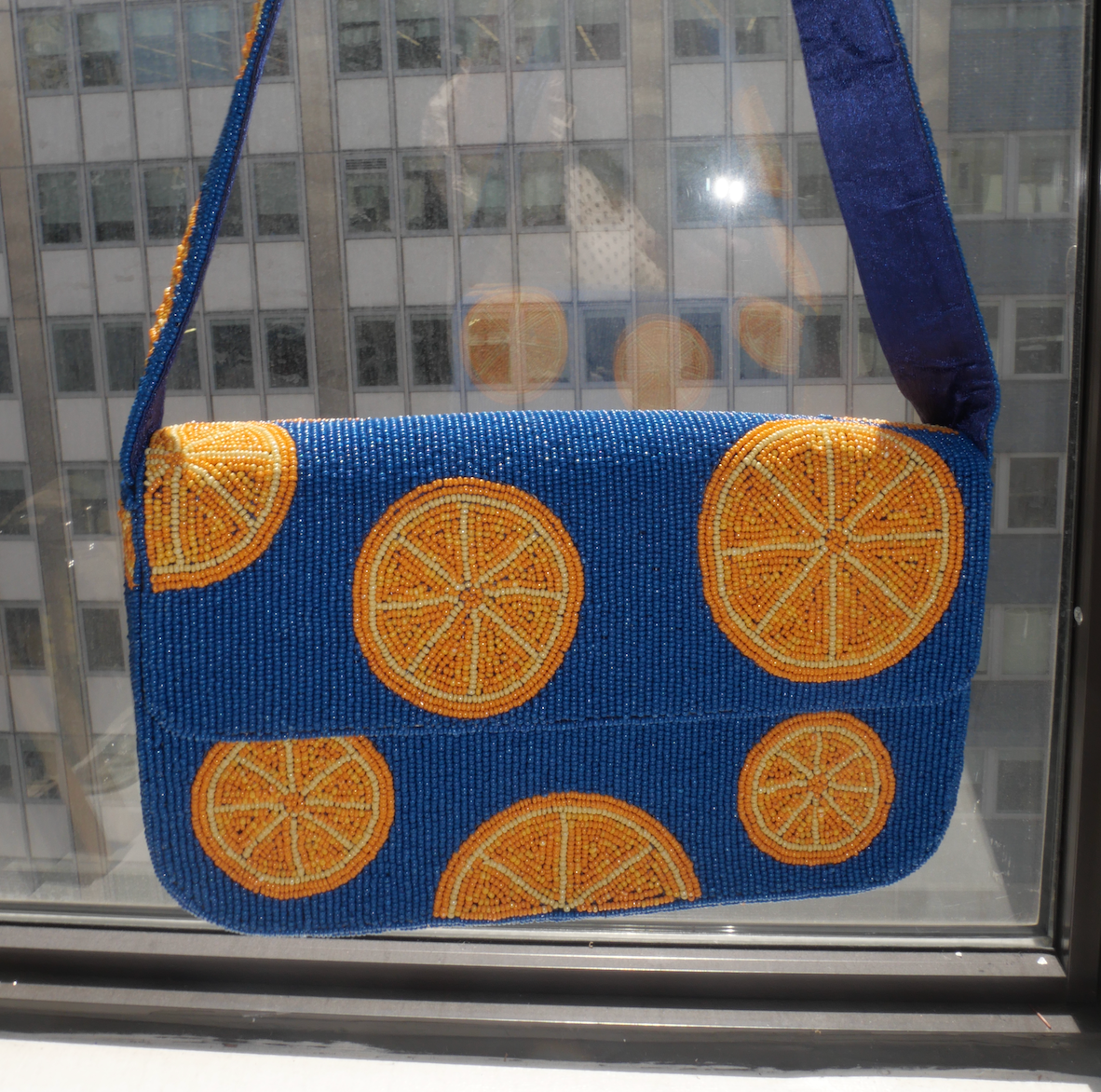 Beaded Aperol Inspired Shoulder Bag | Beaded Orange Summer Shoulder Purse
