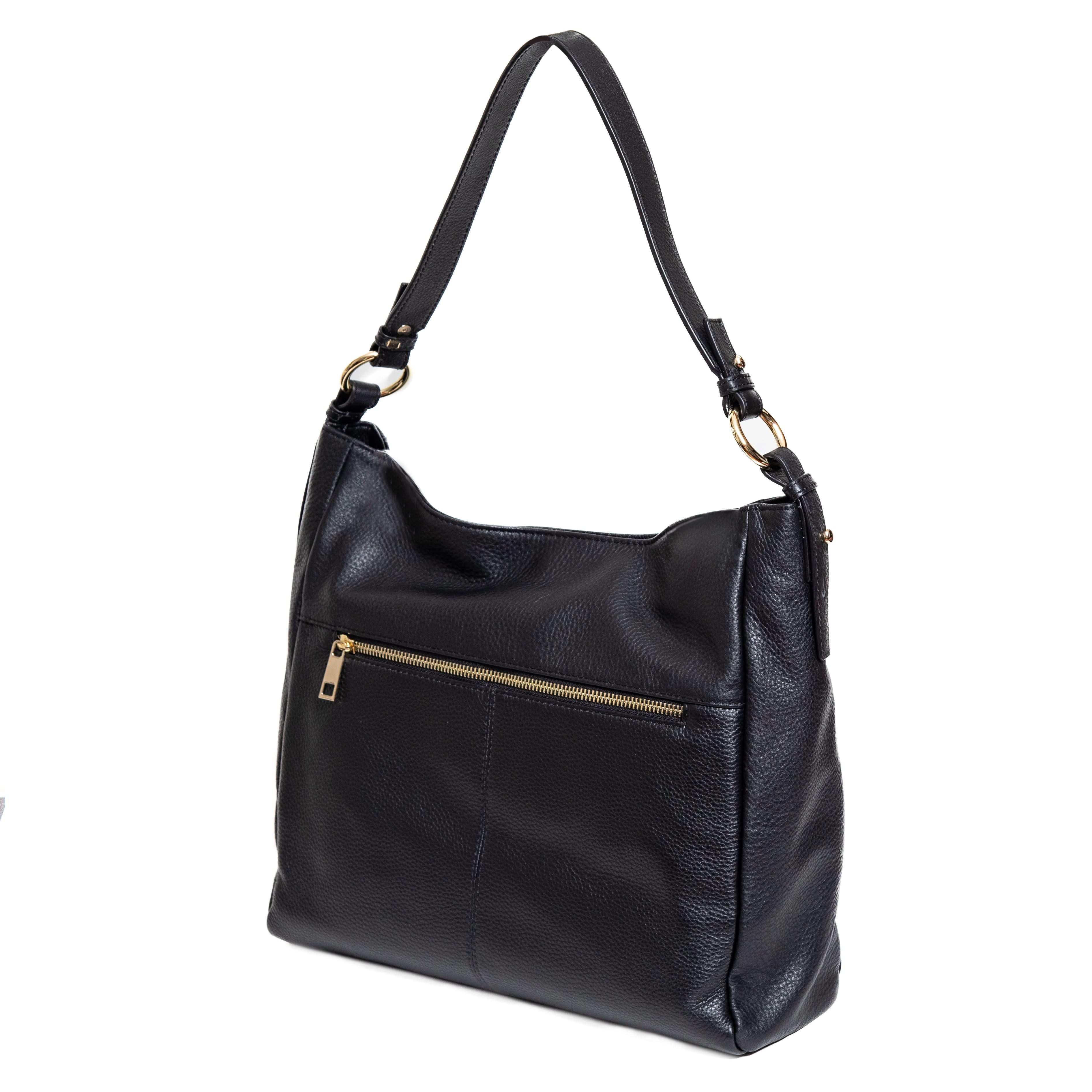 Sophia Full-Grain Leather Hobo Bag for Women – Shoulder & Crossbody Handbag