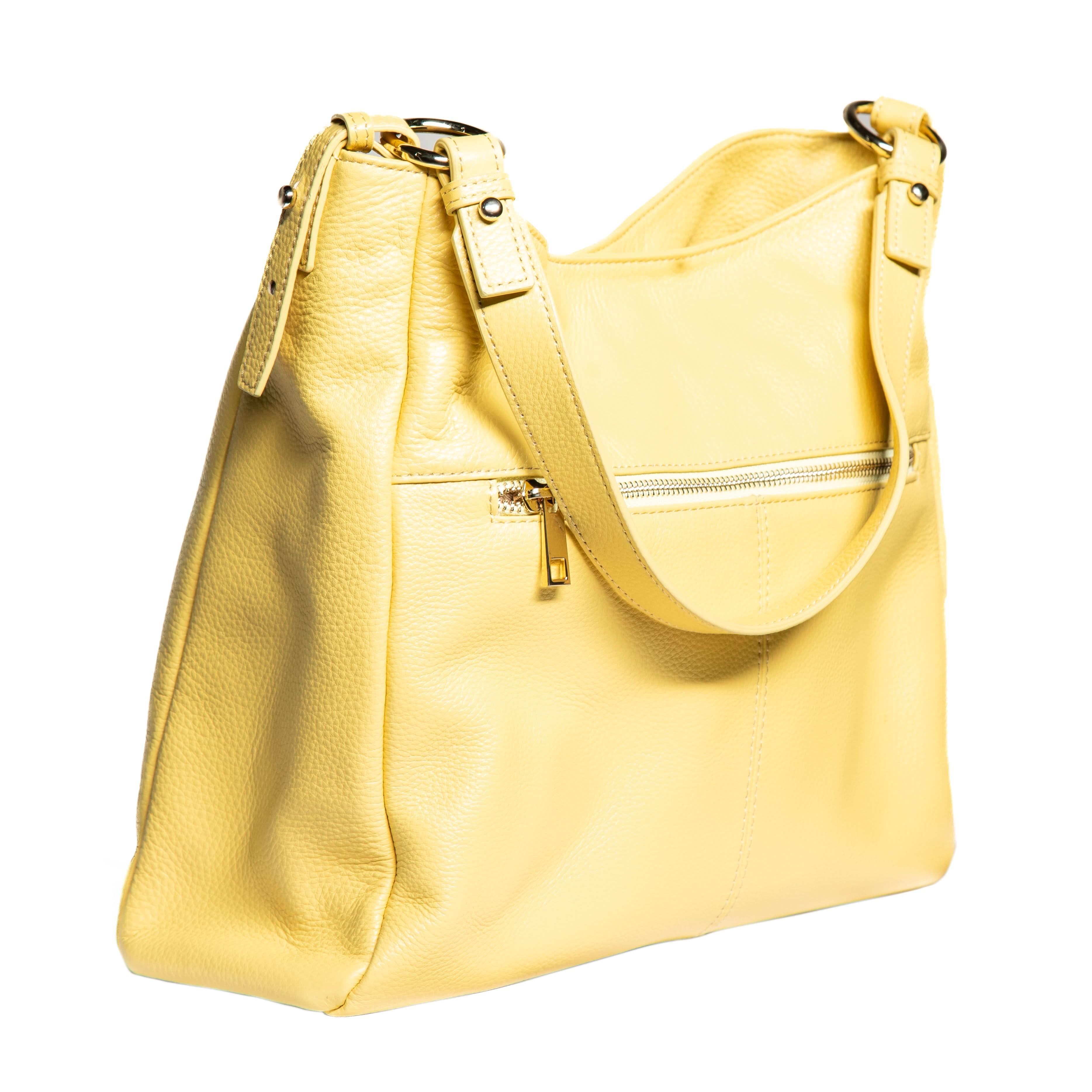 Sophia Full-Grain Leather Hobo Bag for Women – Shoulder & Crossbody Handbag