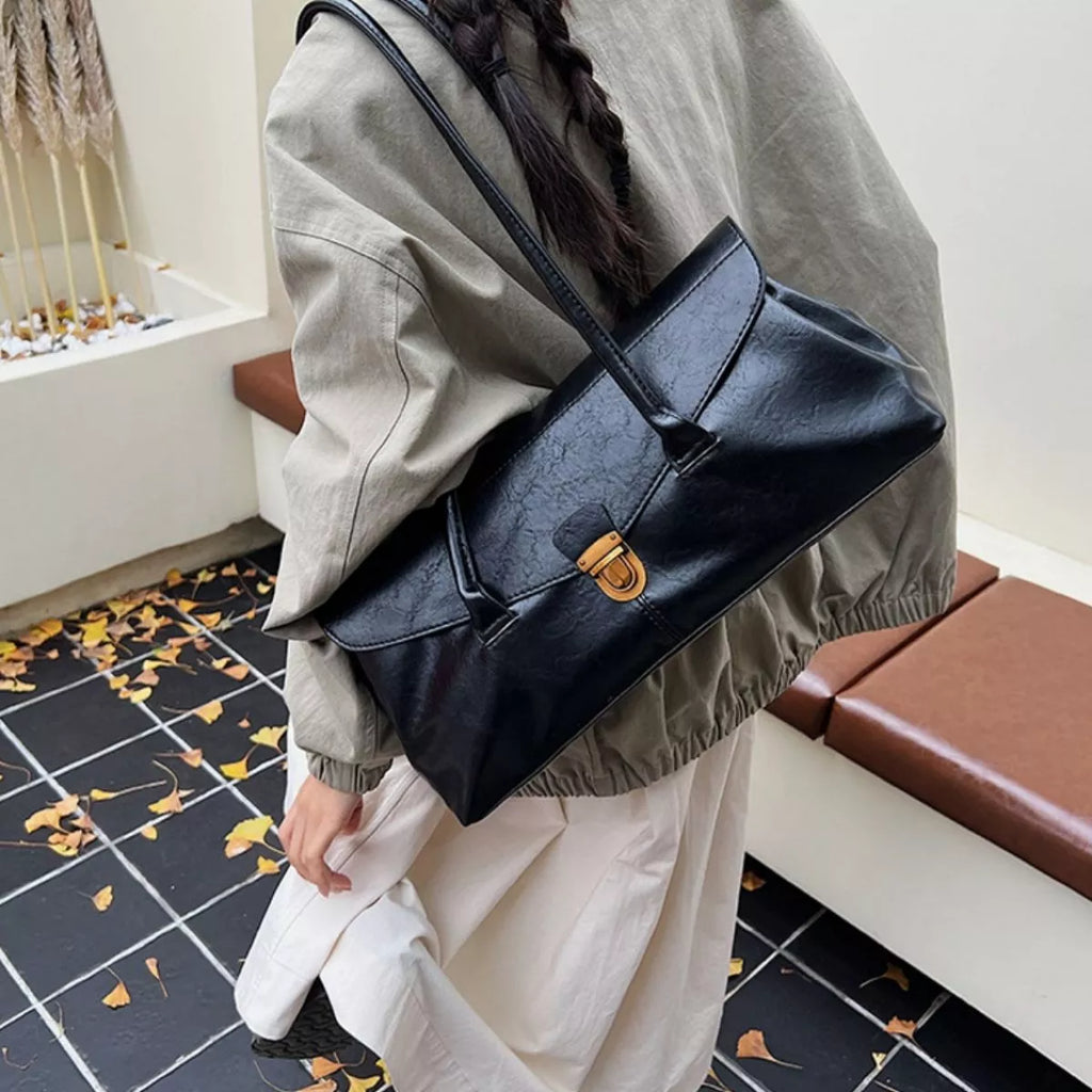 Vintage Style Leather Shoulder Bag