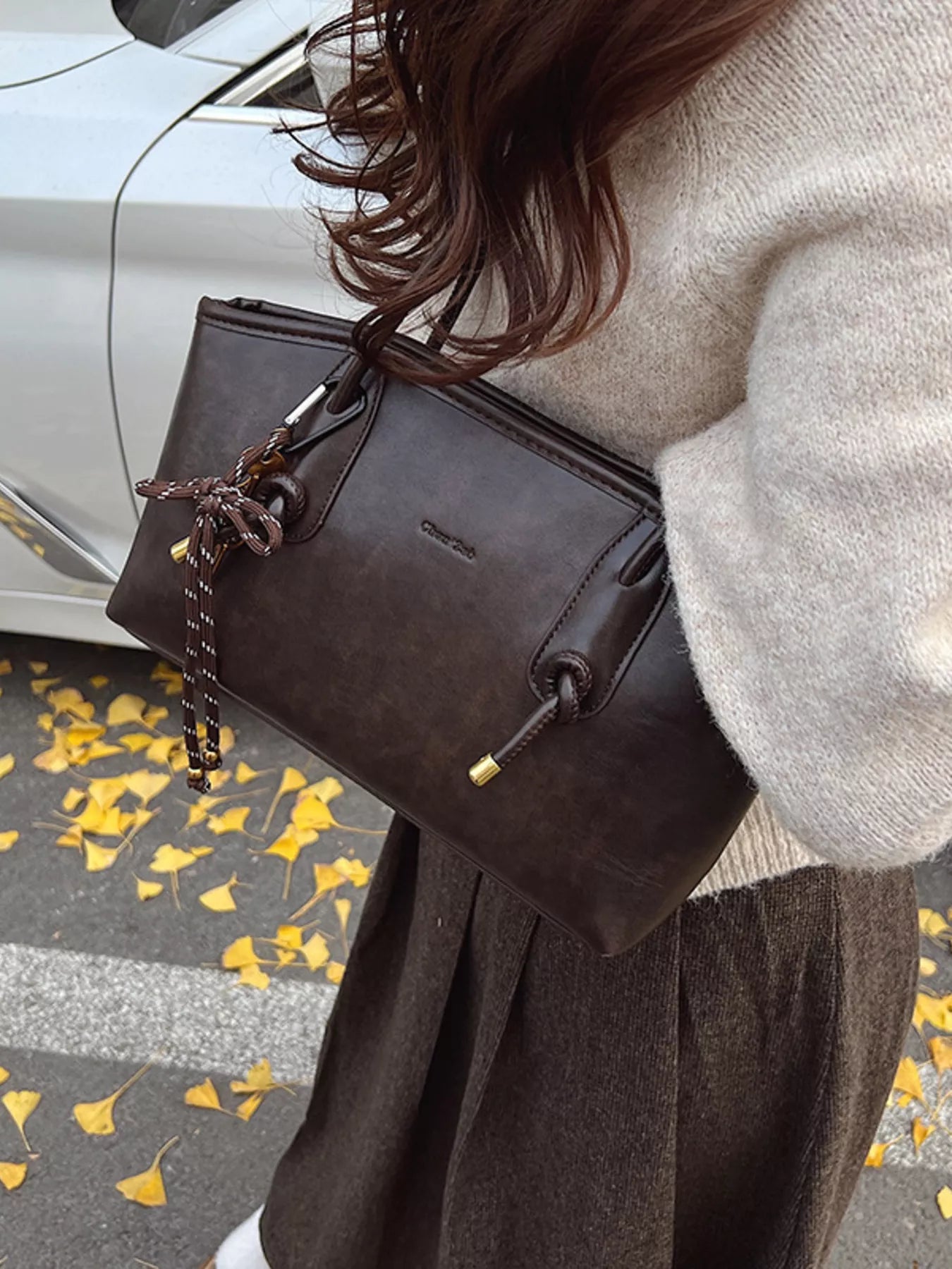 Vintage Style Leather Shoulder Bag