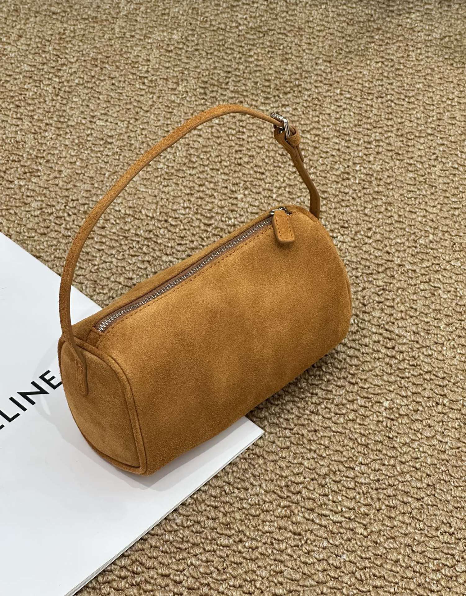 Retro Matte Cowhide Small Bag New Autumn And Winter Versatile Elegant Pencil Case Bag High-End Casual Genuine Leather Handbag