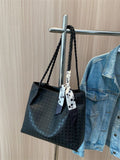 Braided Handle Tote Bag
