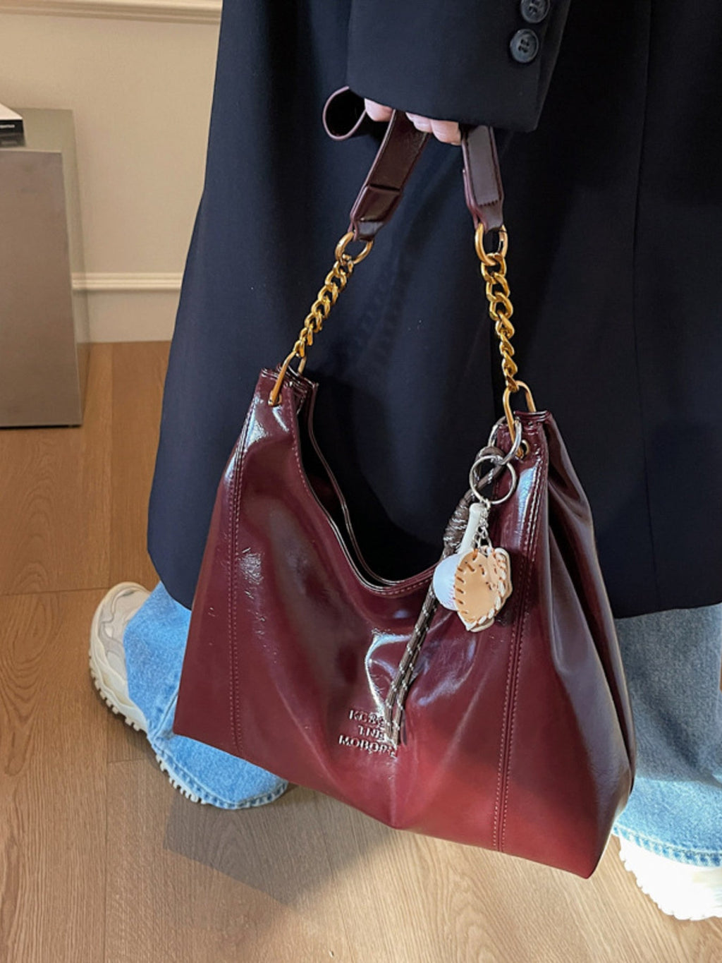 Leather Chain Shoulder Bag