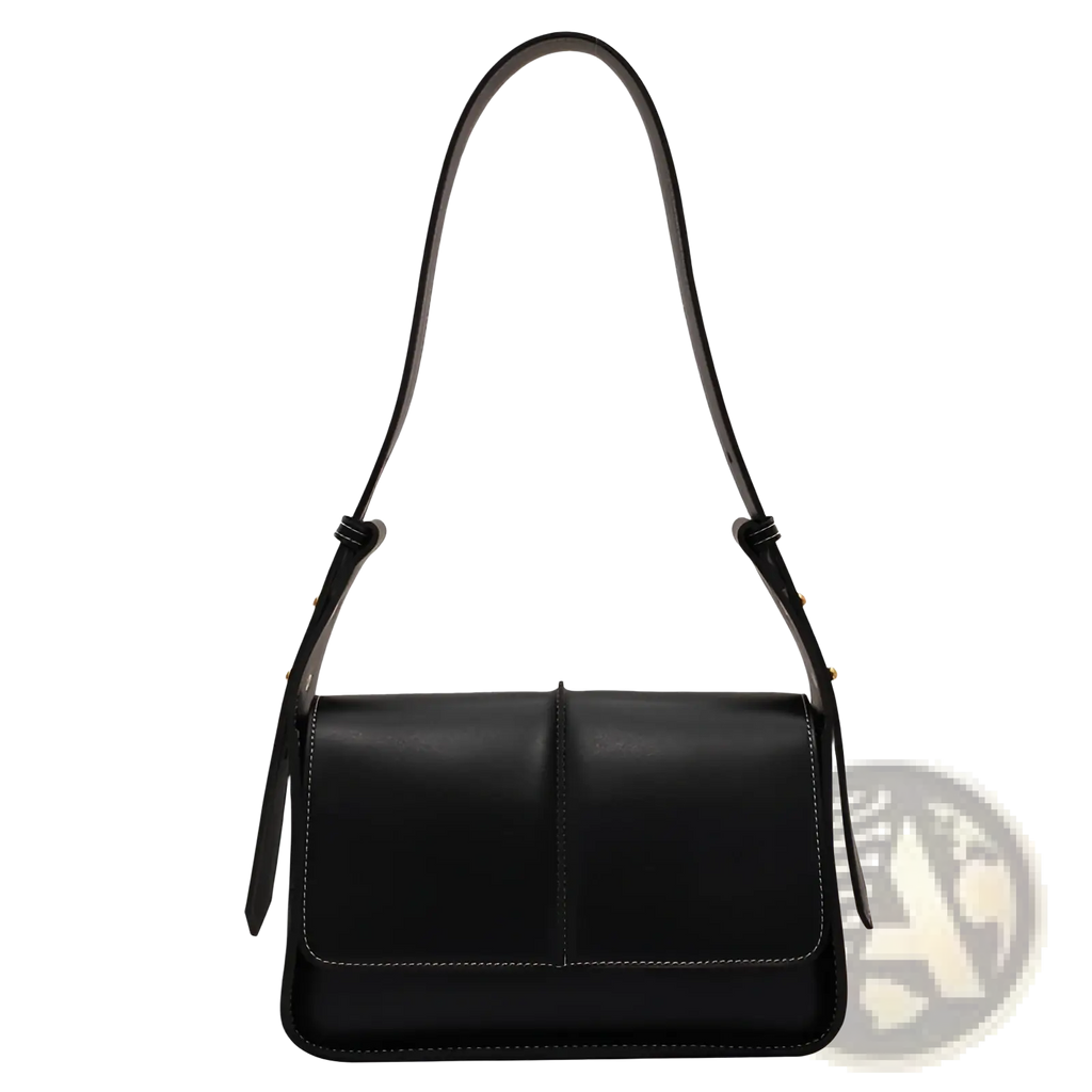 Brown Leather Crossbody Bag Minimalist Shoulder Purse