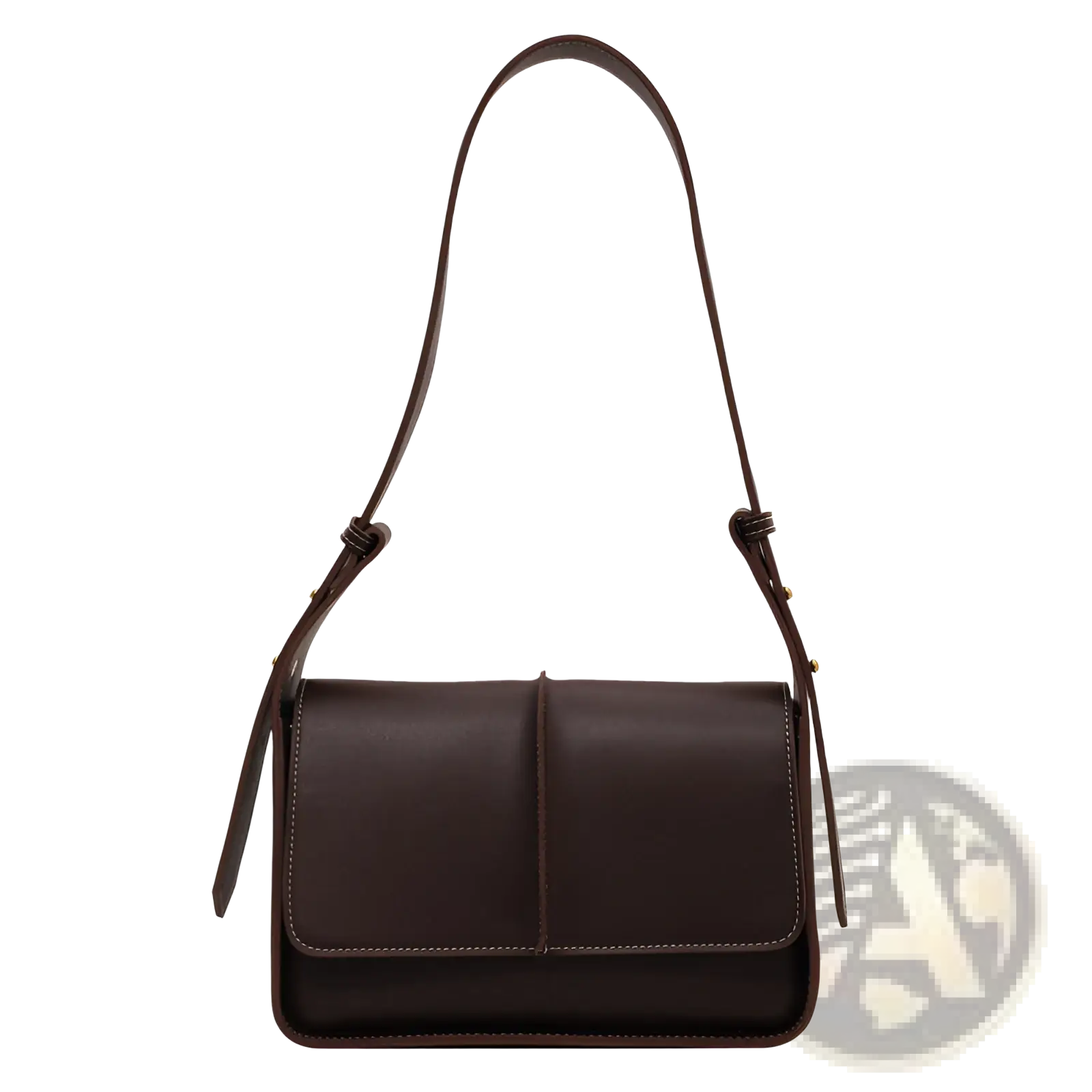 Brown Leather Crossbody Bag Minimalist Shoulder Purse