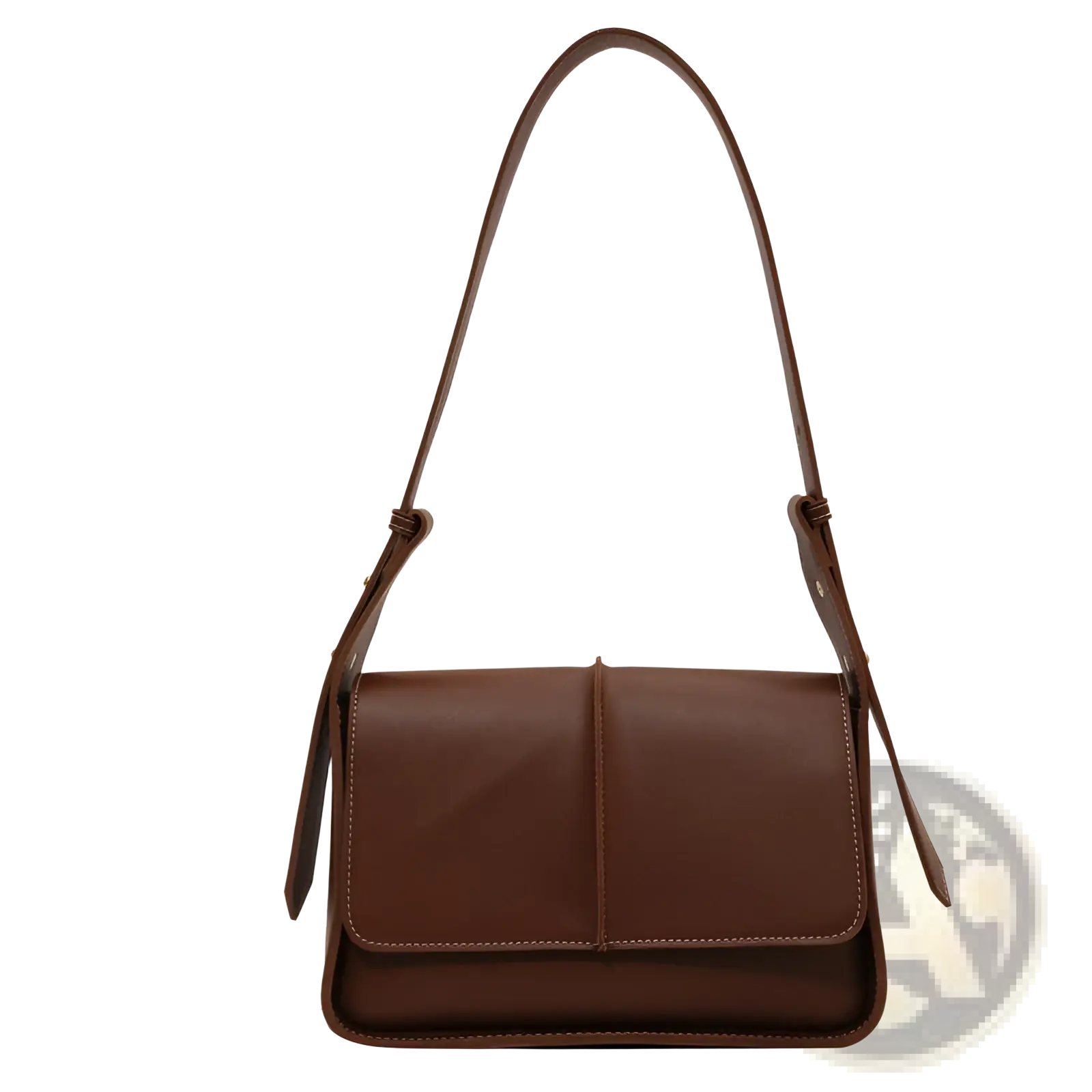 Brown Leather Crossbody Bag Minimalist Shoulder Purse