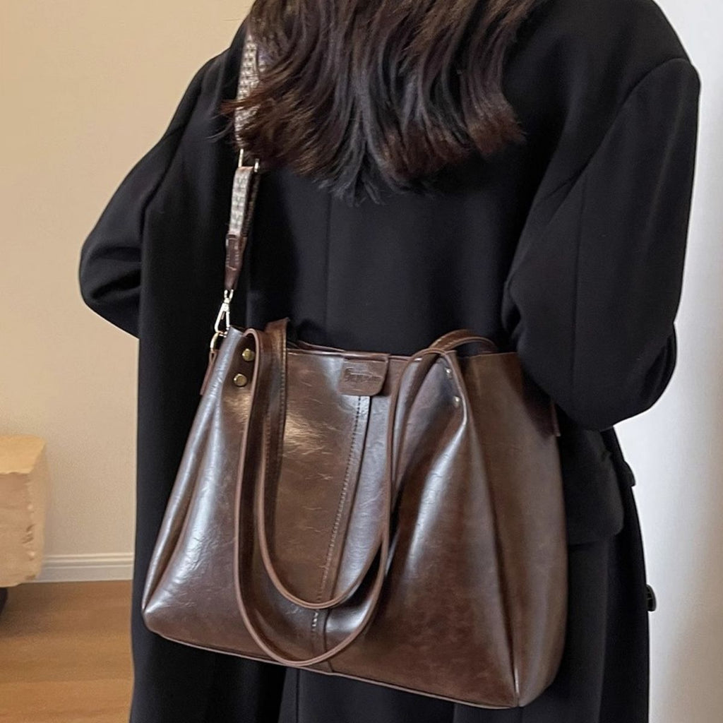 Vintage Style Leather Shoulder Bag