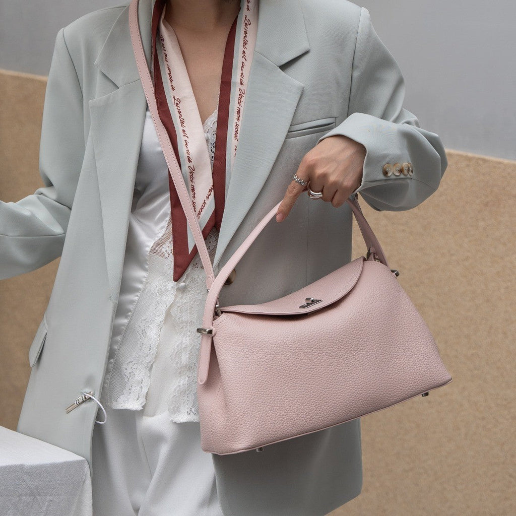 Genuine Leather Commuter Versatile Single-shoulder Women's Crossbody Bag, Simple, Large Capacity, Premium First-layer Cowhide Handbag