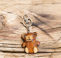 Little Bear Leather Keychain